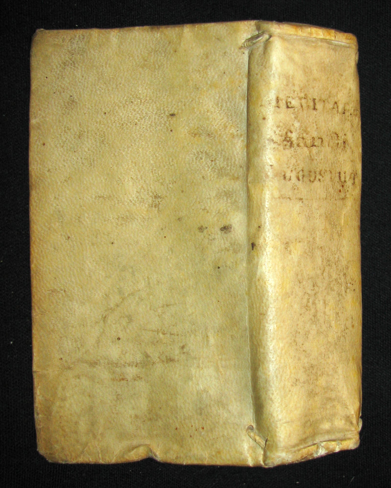 1612 Scarce Latin Vellum Book -Meditationes, soliloquia, et manuale. : Meditationes B. Anselmi cùm Tractatu de humani generis rede[m]ptione. D. Bernardi. Idiotae, viri docti, De amore Divino by Saint Augustine of Hippo
