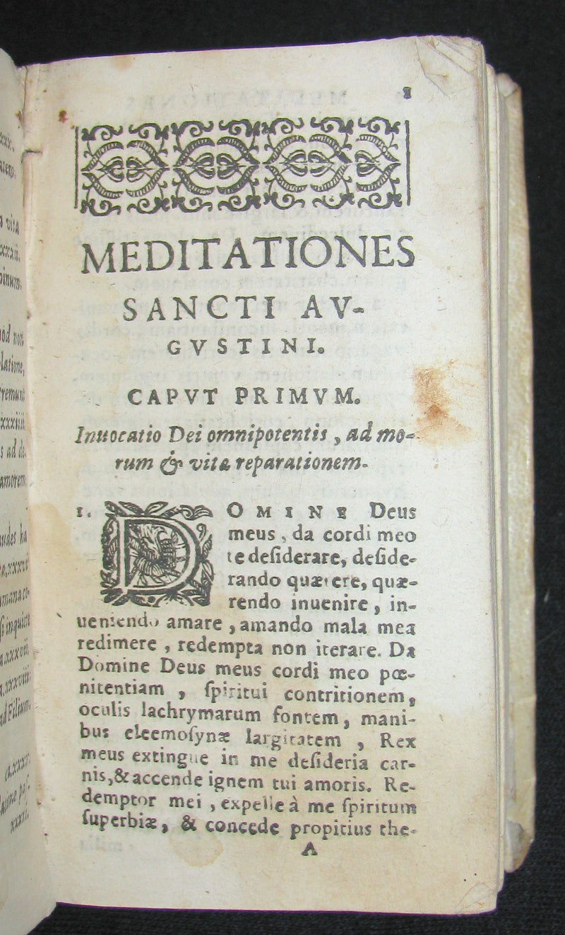 1612 Scarce Latin Vellum Book -Meditationes, soliloquia, et manuale. : Meditationes B. Anselmi cùm Tractatu de humani generis rede[m]ptione. D. Bernardi. Idiotae, viri docti, De amore Divino by Saint Augustine of Hippo