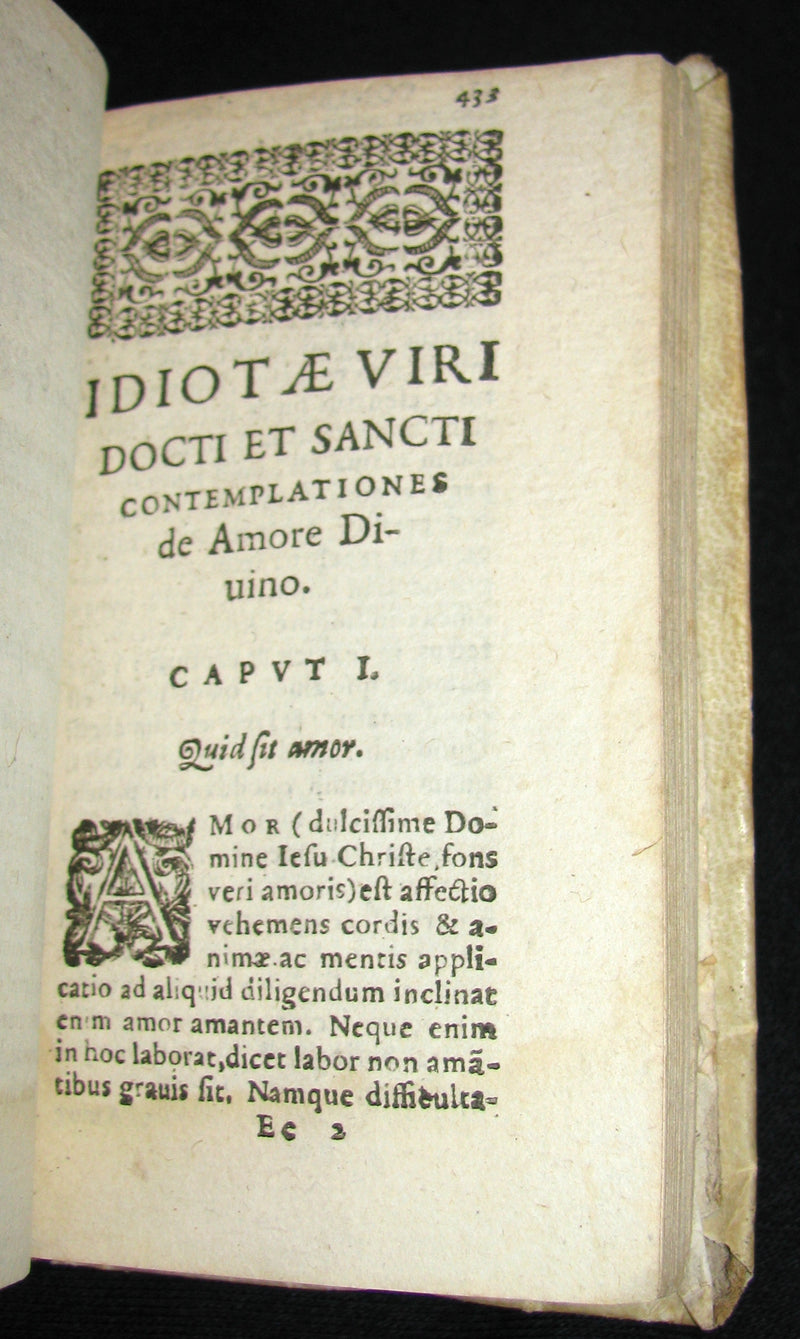 1612 Scarce Latin Vellum Book -Meditationes, soliloquia, et manuale. : Meditationes B. Anselmi cùm Tractatu de humani generis rede[m]ptione. D. Bernardi. Idiotae, viri docti, De amore Divino by Saint Augustine of Hippo
