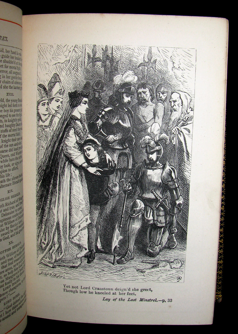 1880's Rare Book ~  The Poetical Works of Sir Walter Scott Illustrated