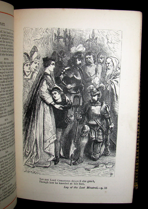 1880's Rare Book ~  The Poetical Works of Sir Walter Scott Illustrated