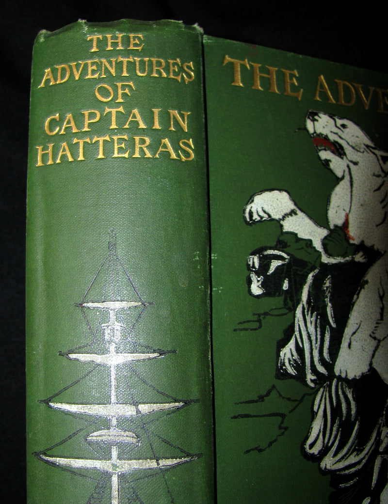 1910 Rare Book - JULES VERNE - The Adventures of Captain Hatteras, Containing 'The English at the North Pole' and 'The Ice Desert'