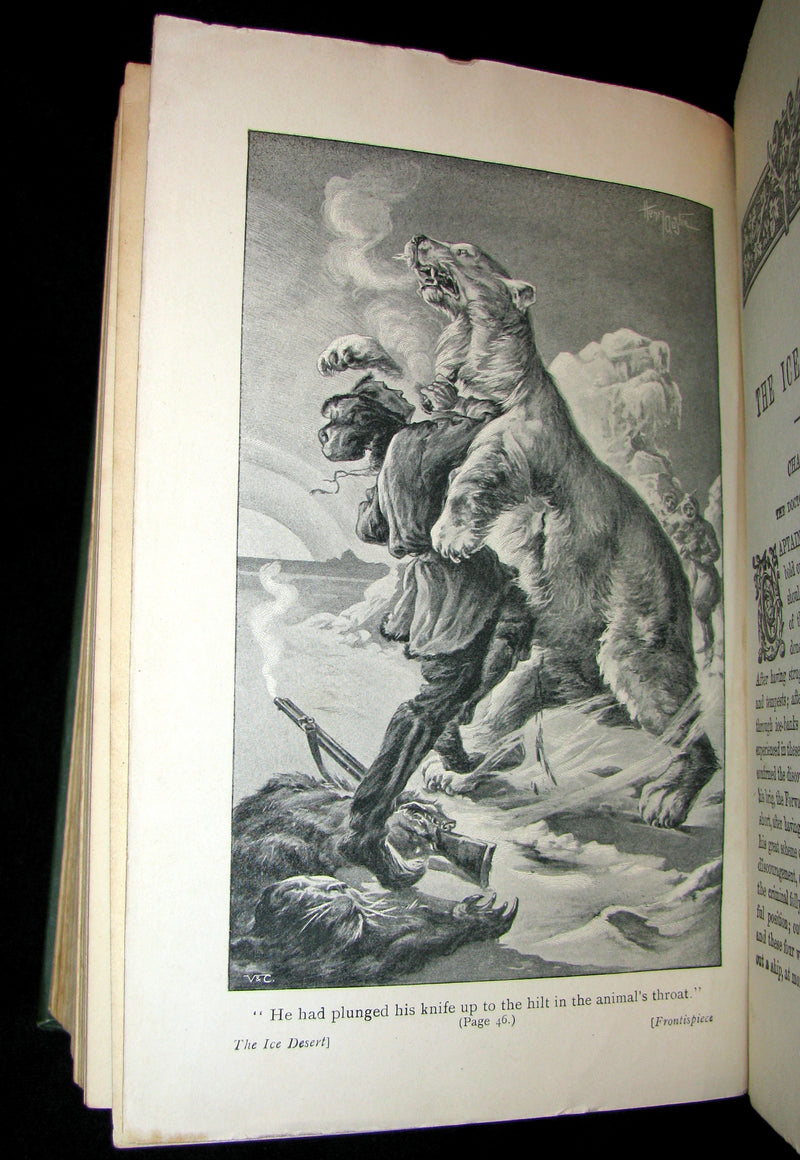 1910 Rare Book - JULES VERNE - The Adventures of Captain Hatteras, Containing 'The English at the North Pole' and 'The Ice Desert'
