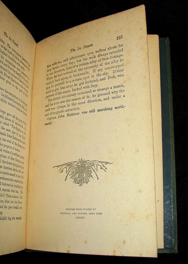 1910 Rare Book - JULES VERNE - The Adventures of Captain Hatteras, Containing 'The English at the North Pole' and 'The Ice Desert'