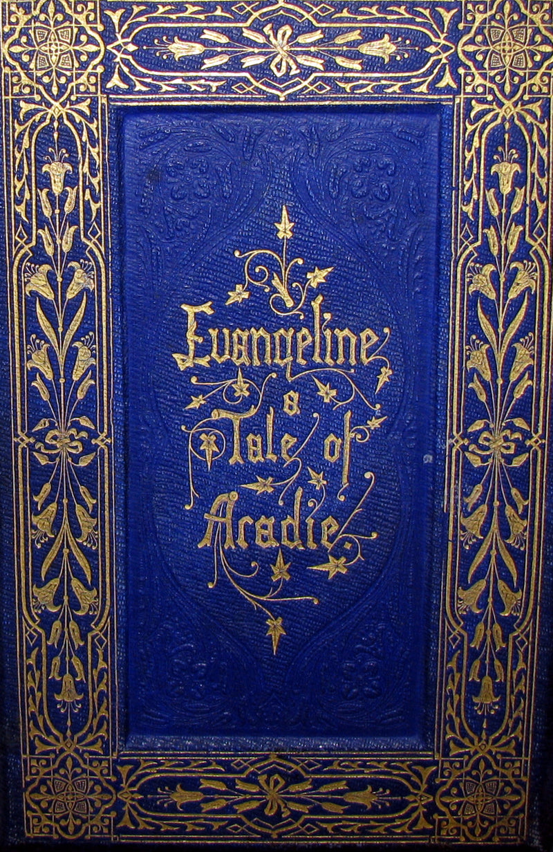 1860 Rare Victorian Book -  Evangeline  A tale of Acadie by Henry Wadsworth Longfellow. Illustrated.