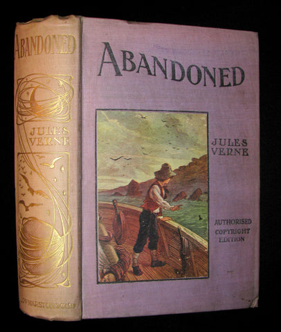 1912 Rare Illustrated Book - Abandoned being the second part of The Mysterious Island by Jules Verne