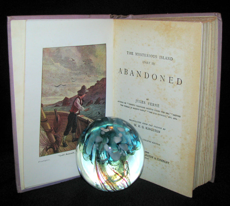 1912 Rare Illustrated Book - Abandoned being the second part of The Mysterious Island by Jules Verne