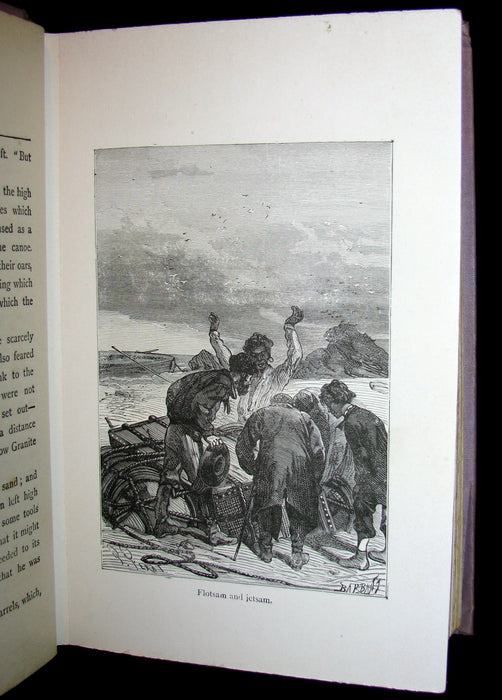 1912 Rare Illustrated Book - Abandoned being the second part of The Mysterious Island by Jules Verne