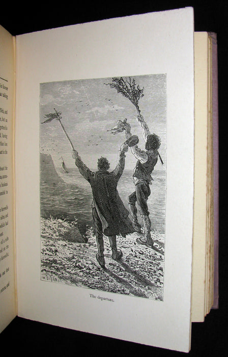 1912 Rare Illustrated Book - Abandoned being the second part of The Mysterious Island by Jules Verne