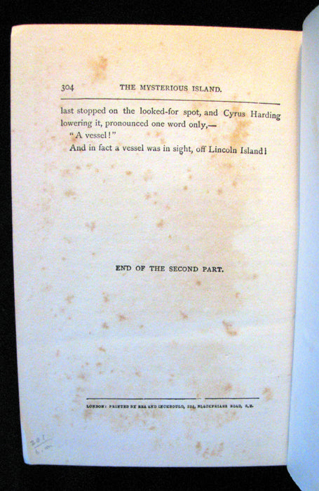 1912 Rare Illustrated Book - Abandoned being the second part of The Mysterious Island by Jules Verne