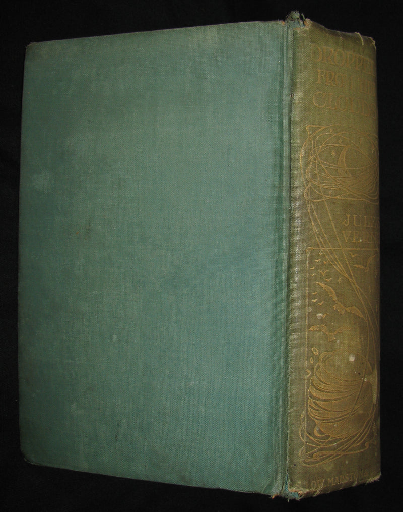 1910 Rare Illustrated Book - Dropped from the Clouds by Jules Verne