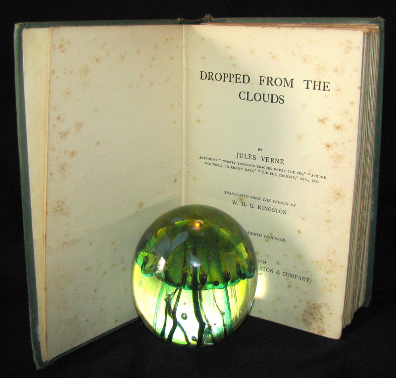 1910 Rare Illustrated Book - Dropped from the Clouds by Jules Verne