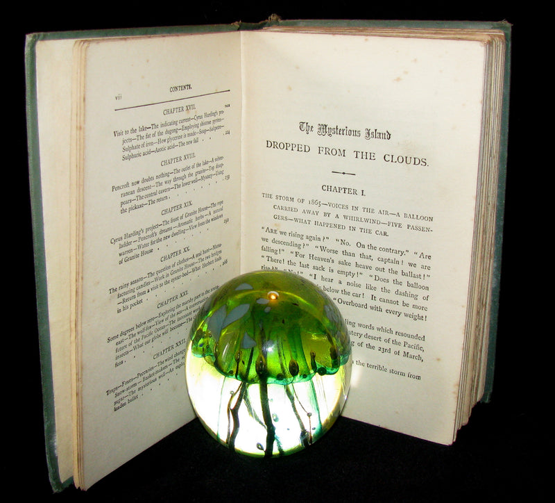 1910 Rare Illustrated Book - Dropped from the Clouds by Jules Verne