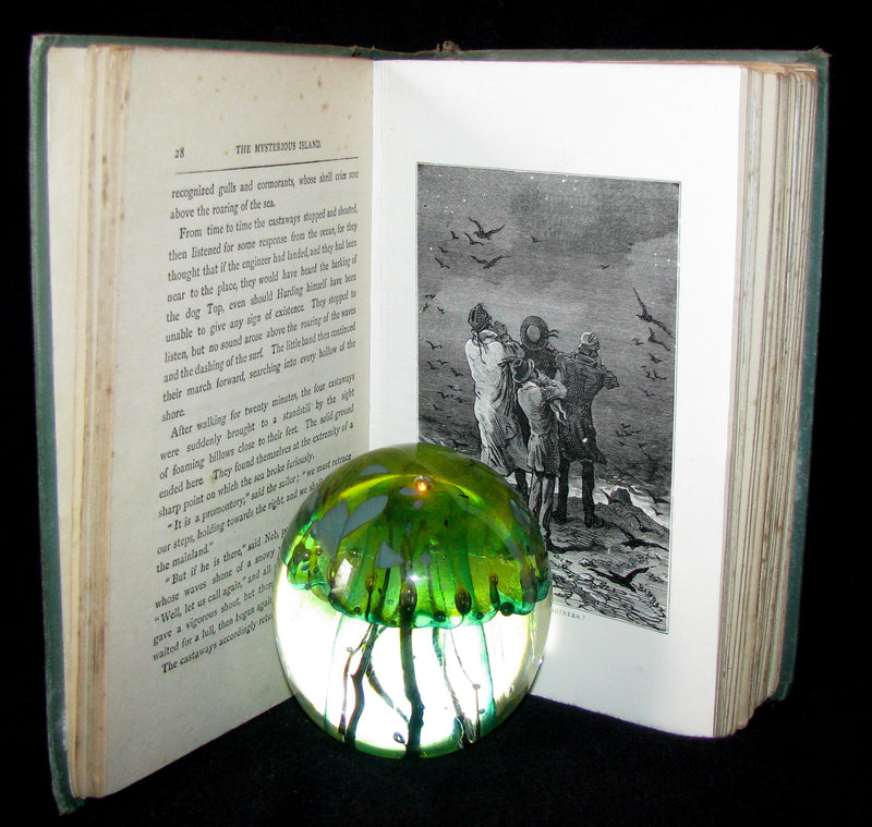 1910 Rare Illustrated Book - Dropped from the Clouds by Jules Verne