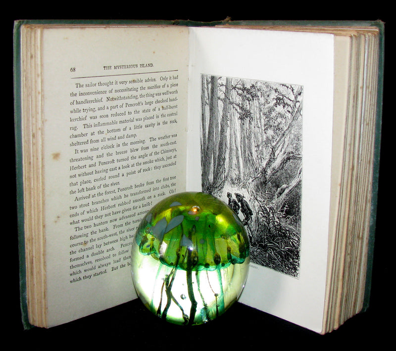 1910 Rare Illustrated Book - Dropped from the Clouds by Jules Verne