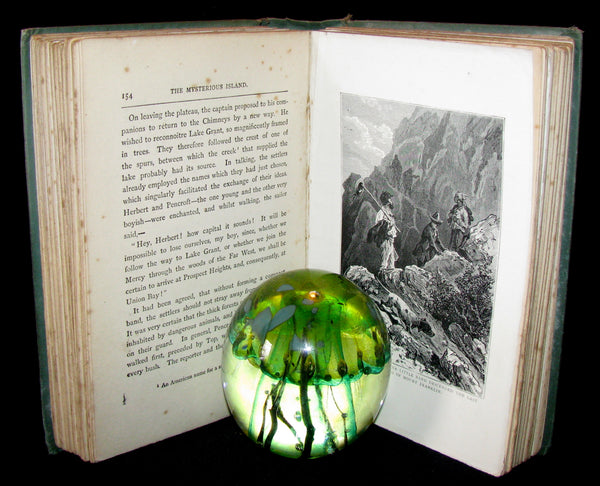 1910 Rare Illustrated Book - Dropped from the Clouds by Jules Verne