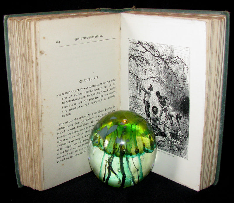 1910 Rare Illustrated Book - Dropped from the Clouds by Jules Verne