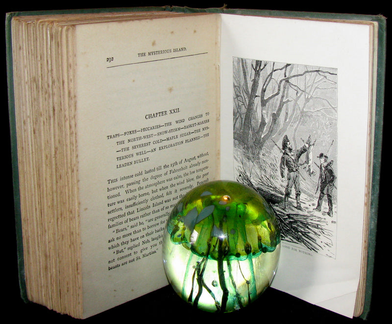 1910 Rare Illustrated Book - Dropped from the Clouds by Jules Verne