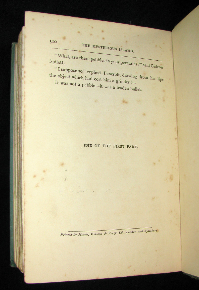 1910 Rare Illustrated Book - Dropped from the Clouds by Jules Verne