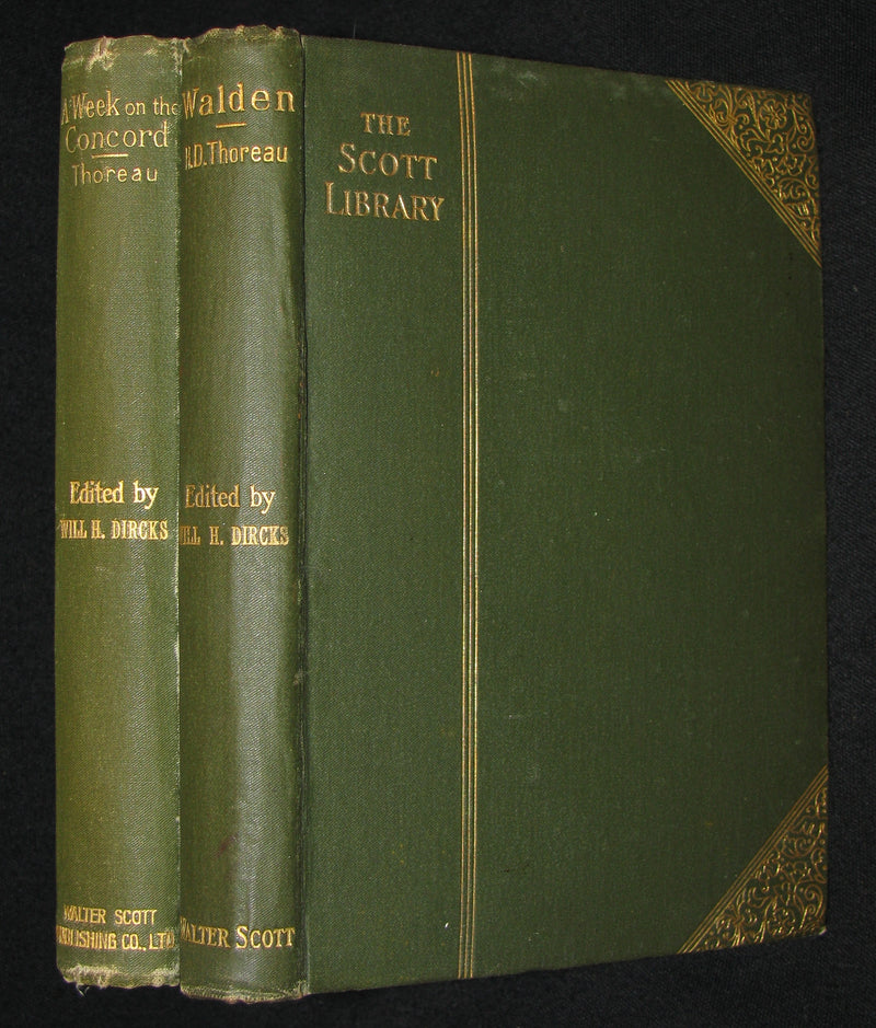 1886 - 1889 Rare Books - WALDEN and A Week on the Concord and Merrimac Rivers by Henry David Thoreau