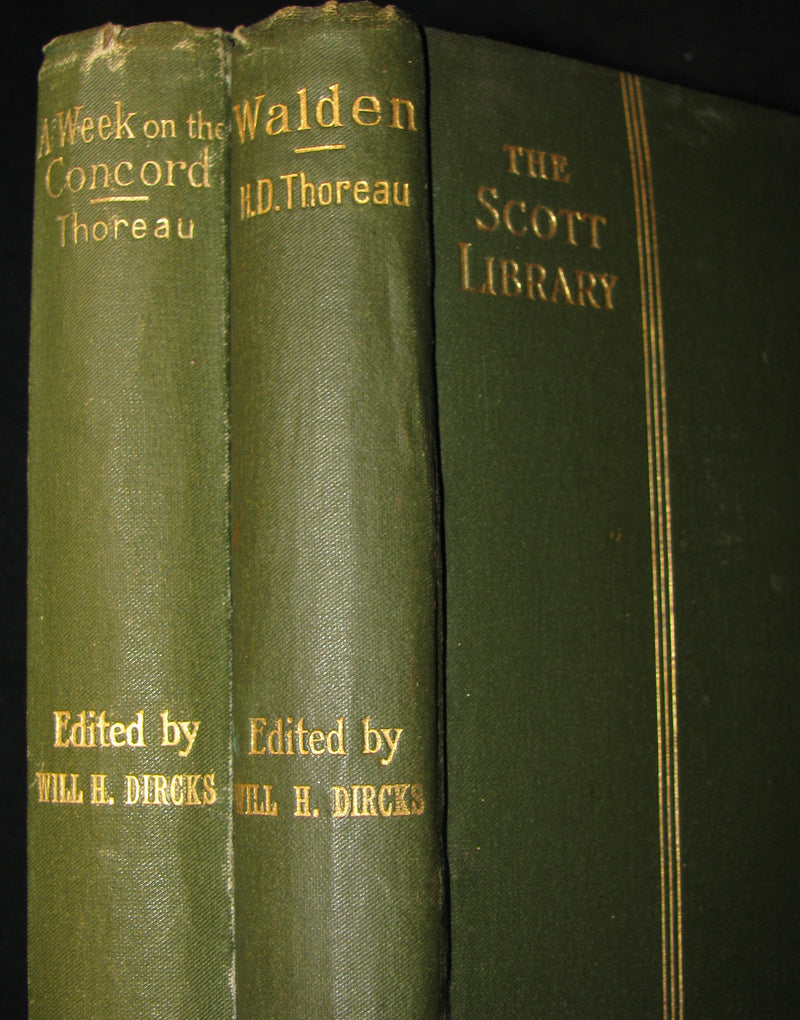 1886 - 1889 Rare Books - WALDEN and A Week on the Concord and Merrimac Rivers by Henry David Thoreau