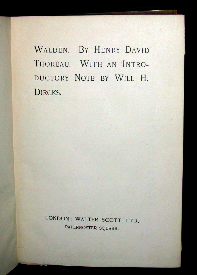 1886 - 1889 Rare Books - WALDEN and A Week on the Concord and Merrimac Rivers by Henry David Thoreau