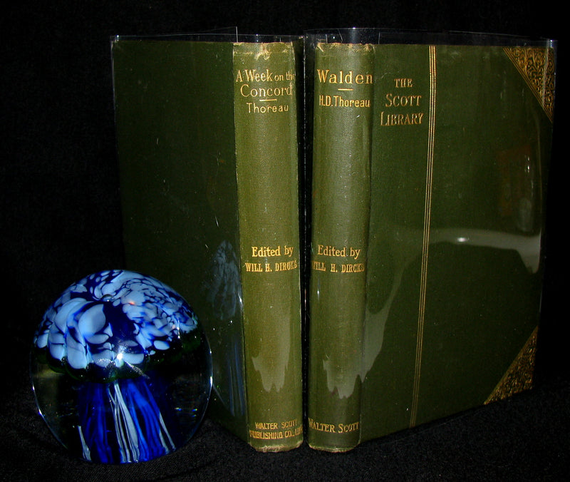 1886 - 1889 Rare Books - WALDEN and A Week on the Concord and Merrimac Rivers by Henry David Thoreau