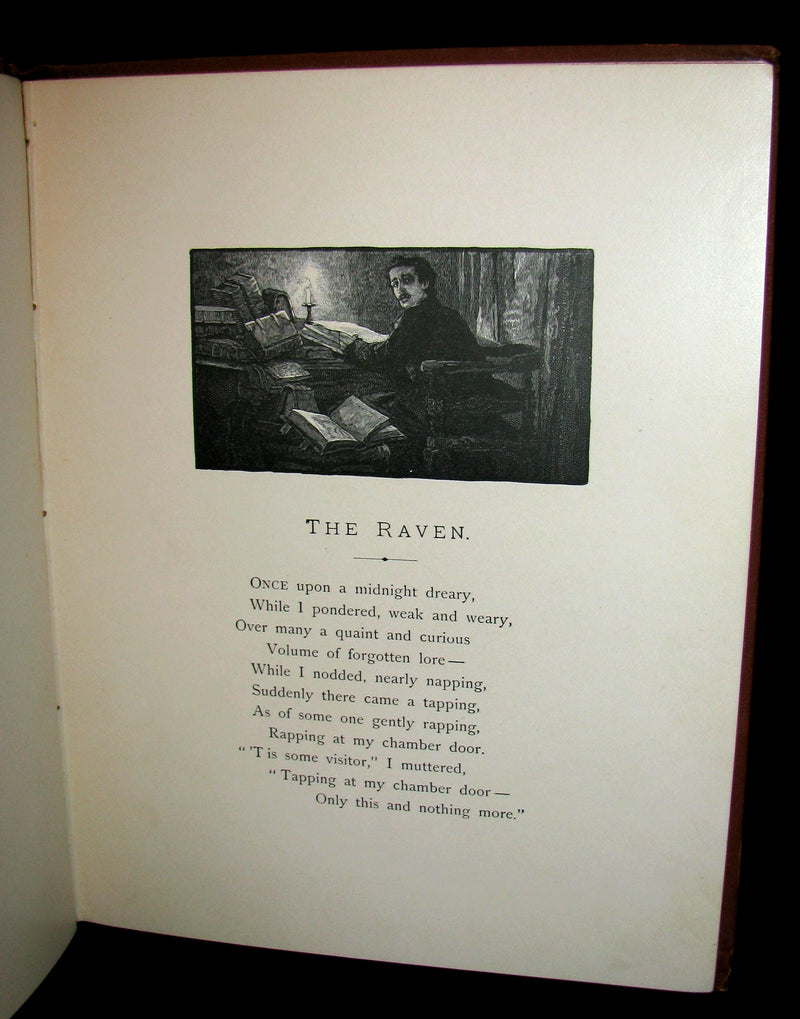 1886 Scarce Victorian Book - The RAVEN by Edgar Allan POE (Illustrated by W. L. Taylor)