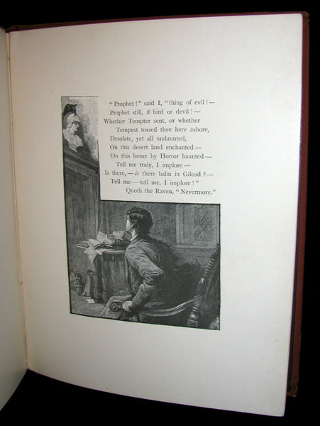 1886 Scarce Victorian Book - The RAVEN by Edgar Allan POE (Illustrated by W. L. Taylor)