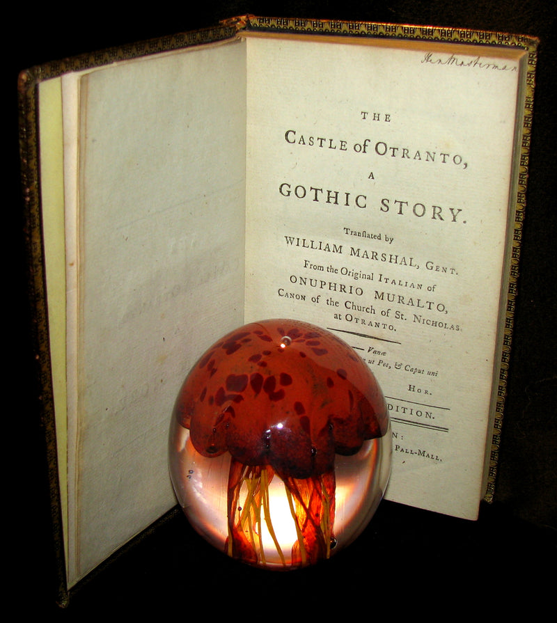 1782 Rare Gothic Book - The Castle of Otranto, a Gothic Story by Horace Walpole