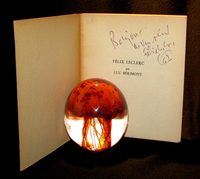 1965 Very Rare Quebec Poet Signed Book - FELIX LECLERC Poetes d'aujourd'hui