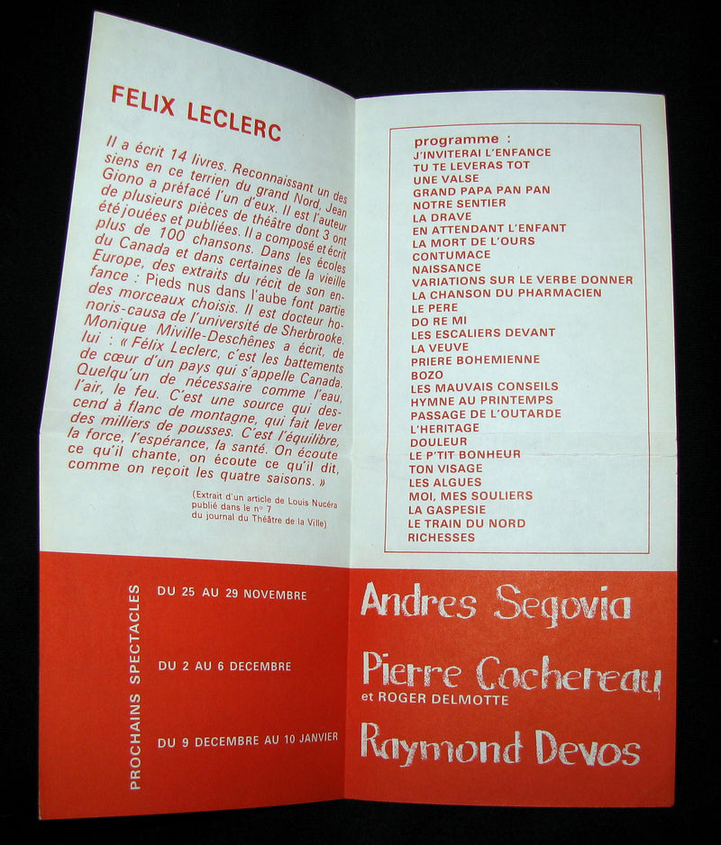 1965 Very Rare Quebec Poet Signed Book - FELIX LECLERC Poetes d'aujourd'hui
