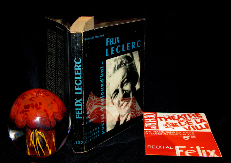 1965 Very Rare Quebec Poet Signed Book - FELIX LECLERC Poetes d'aujourd'hui