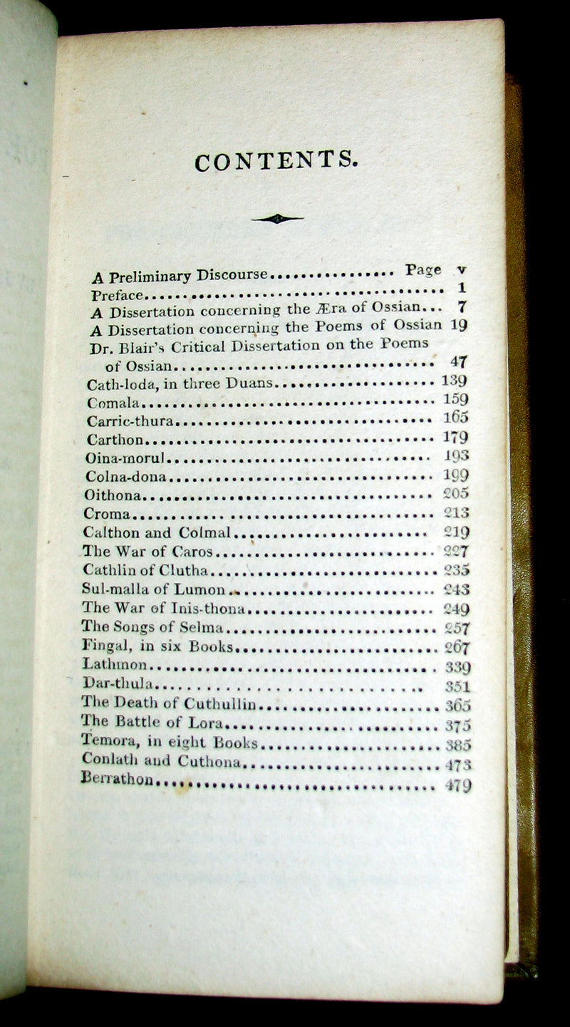 1812 Rare Book - The POEMS of OSSIAN by James Macpherson