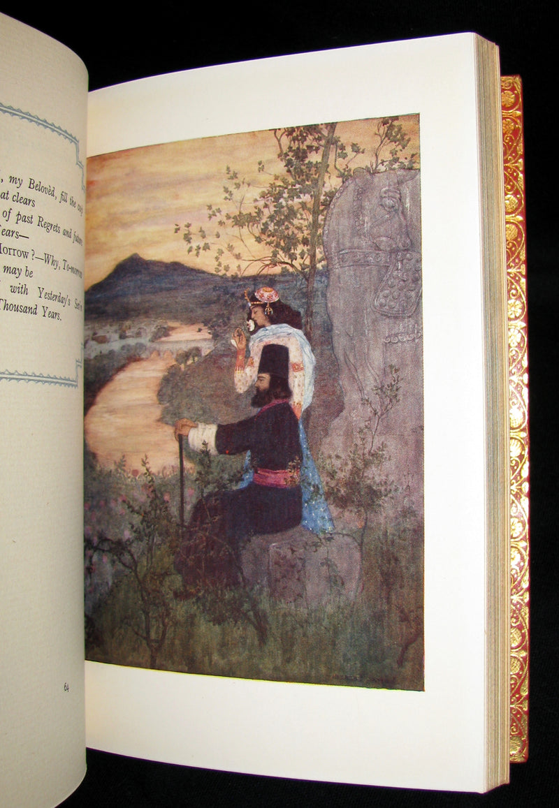 1936 Rare Book - Rubaiyat of Omar Khayyam Illustrated in a binding by Riviere