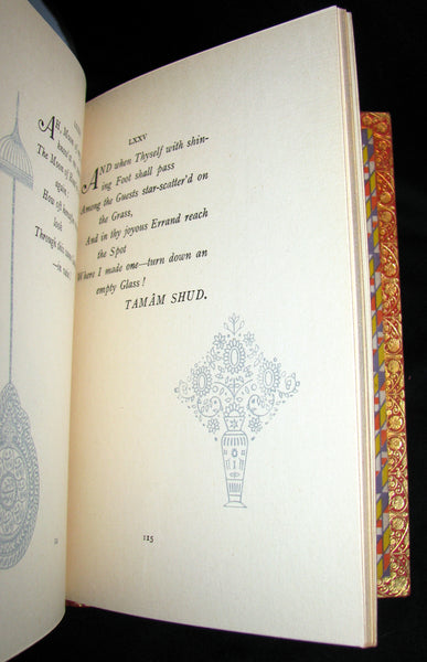 1936 Rare Book - Rubaiyat of Omar Khayyam Illustrated in a binding by Riviere