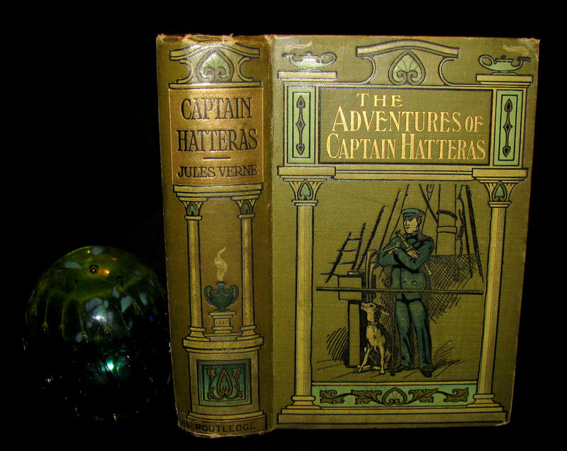 1890 Rare Book - Captain Hatteras - by Jules Verne