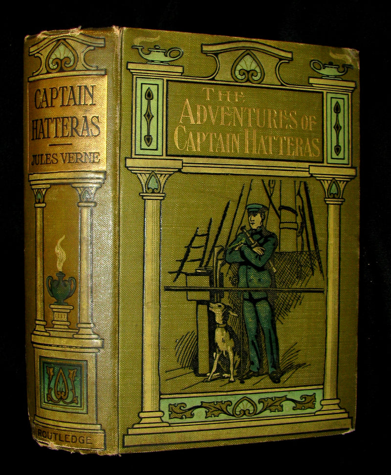 1890 Rare Book - Captain Hatteras - by Jules Verne