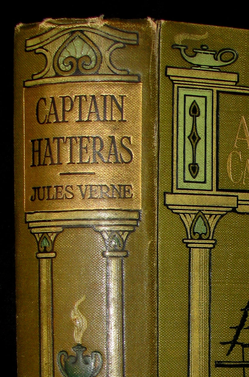 1890 Rare Book - Captain Hatteras - by Jules Verne