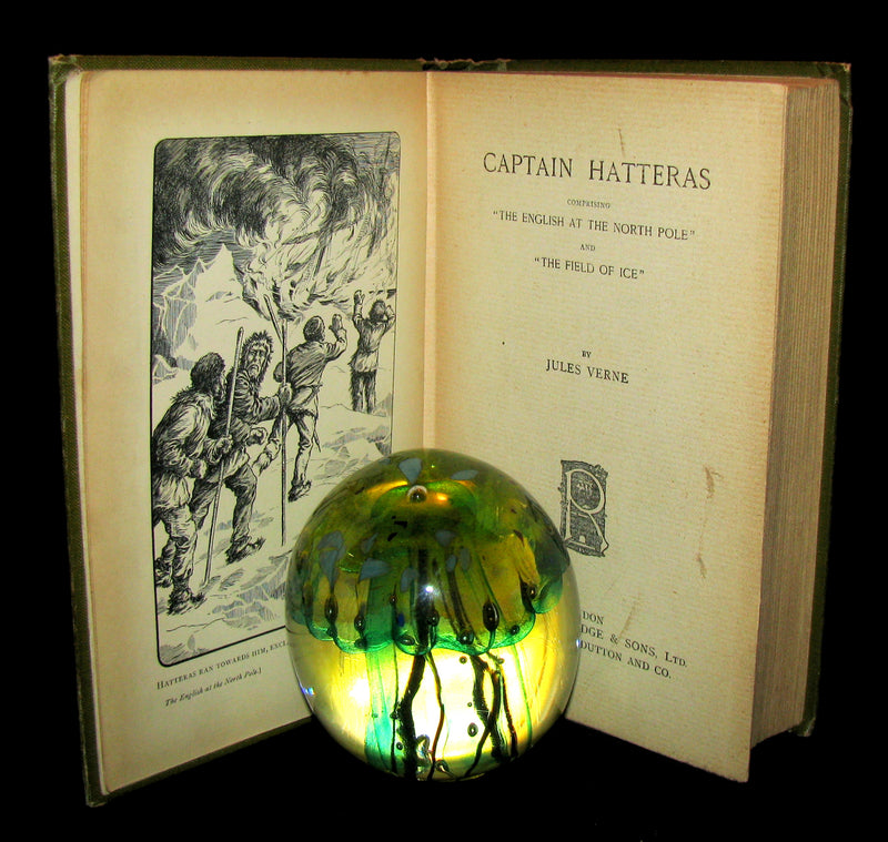 1890 Rare Book - Captain Hatteras - by Jules Verne