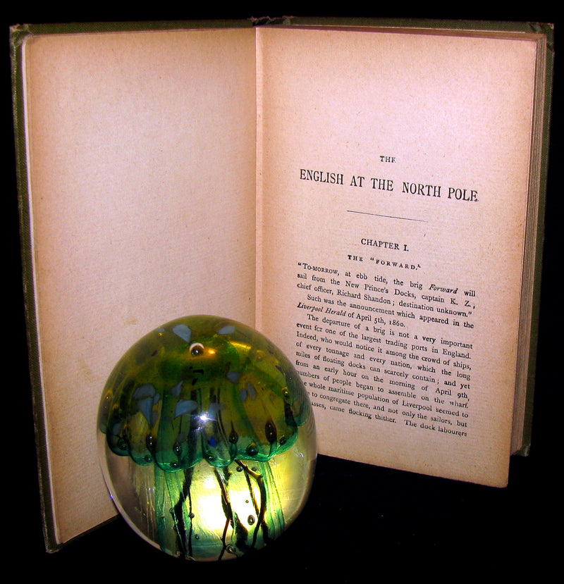 1890 Rare Book - Captain Hatteras - by Jules Verne