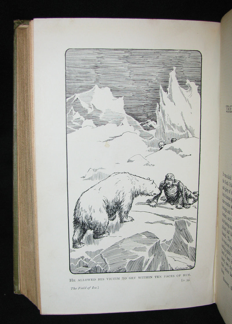 1890 Rare Book - Captain Hatteras - by Jules Verne