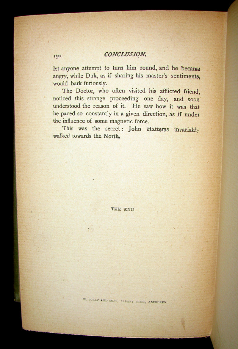 1890 Rare Book - Captain Hatteras - by Jules Verne
