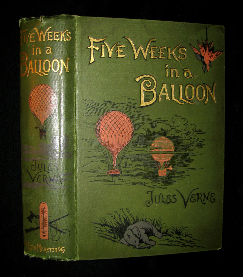 1899 Rare Victorian Book - JULES VERNE Five Weeks in a Balloon.