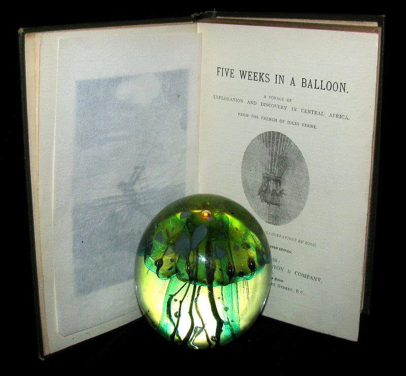 1899 Rare Victorian Book - JULES VERNE Five Weeks in a Balloon.