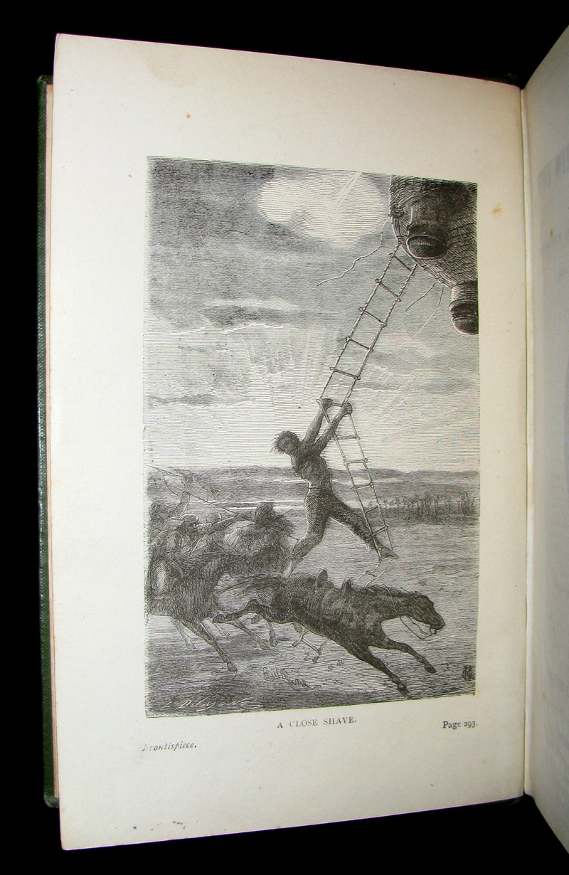 1899 Rare Victorian Book - JULES VERNE Five Weeks in a Balloon.
