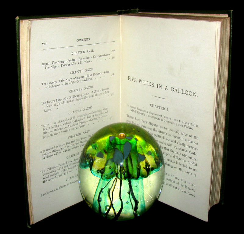 1899 Rare Victorian Book - JULES VERNE Five Weeks in a Balloon.