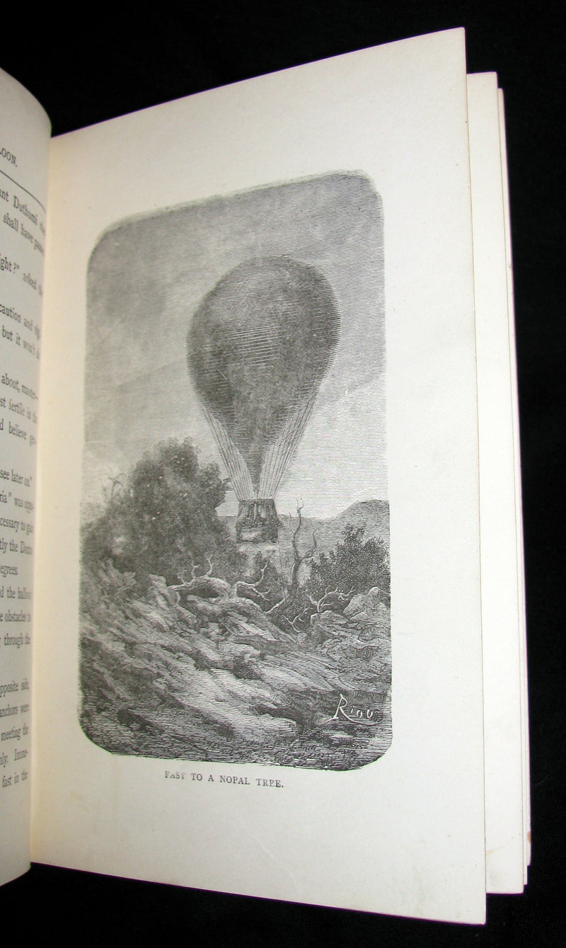 1899 Rare Victorian Book - JULES VERNE Five Weeks in a Balloon.
