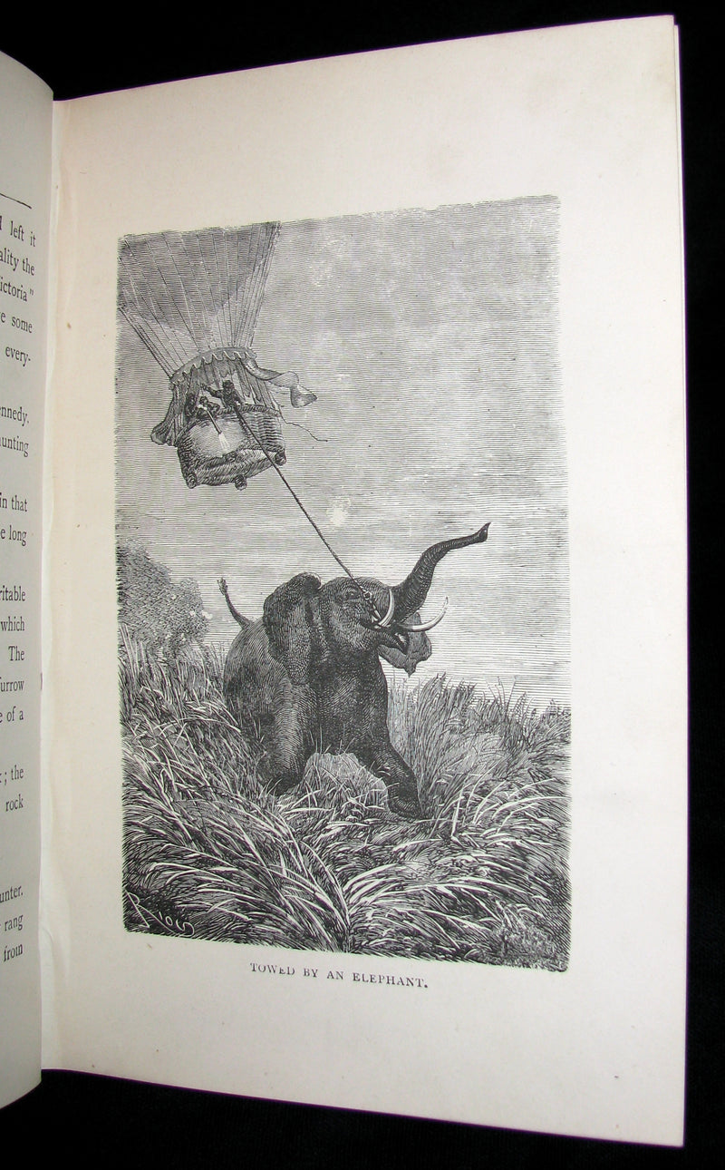 1899 Rare Victorian Book - JULES VERNE Five Weeks in a Balloon.