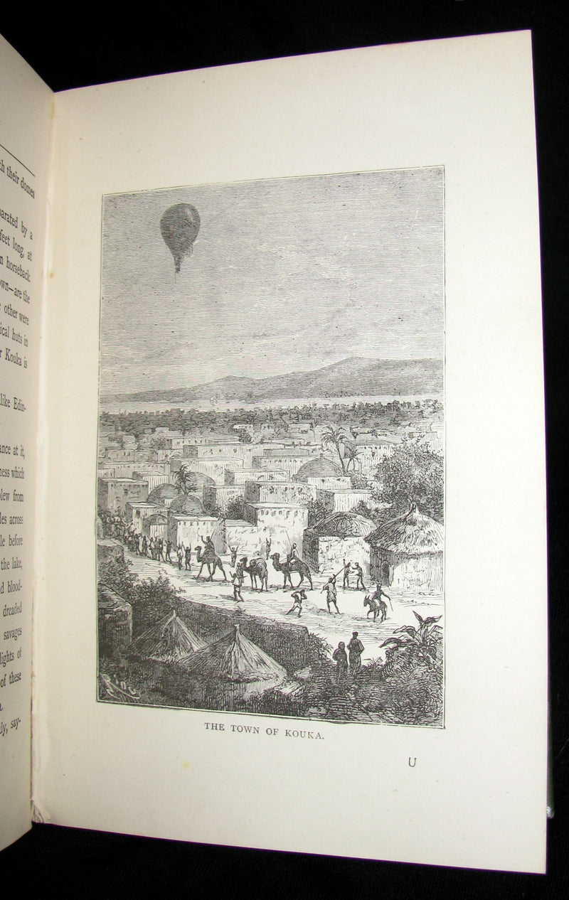 1899 Rare Victorian Book - JULES VERNE Five Weeks in a Balloon.